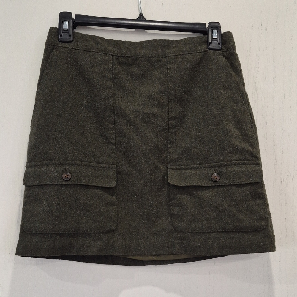 Olive Cargo Pocket Mini Skirt